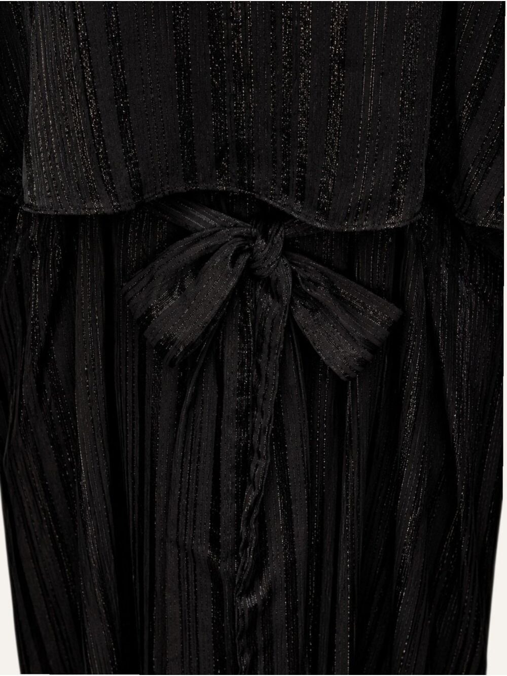 Andrée Black Shimmer Maxi Dress L Resort Chic Coastal Luxe Glam NWT - Picture 6 of 10